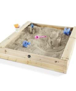 Plum Quadratischer Kinder Holz Sandkasten mit Sitzbänken (B-Ware)